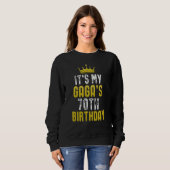 Yellow Crown 70th Bday For GAGA From grandchild Sweatshirt (Vorne ganz)