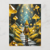 Yellow Crystal Elf Postkarte (Vorderseite)
