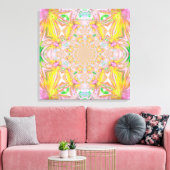 Yellow Crystal Wrapped Canvas Leinwanddruck (Insitu (Wohnzimmer))