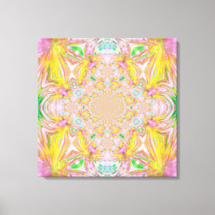 Yellow Crystal Wrapped Canvas Leinwanddruck