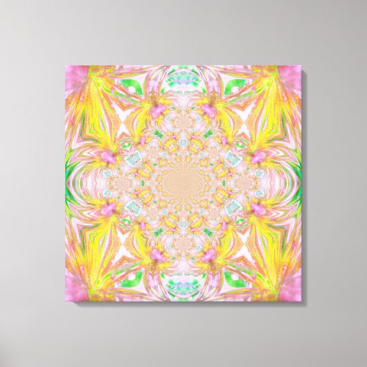 Yellow Crystal Wrapped Canvas Leinwanddruck (Vorderseite)