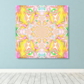 Yellow Crystal Wrapped Canvas Leinwanddruck (Insitu (Holzboden))