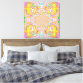 Yellow Crystal Wrapped Canvas Leinwanddruck (Insitu (Schlafzimmer))