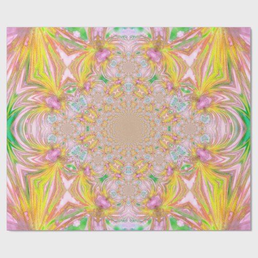 Yellow Crystal Wrapping Paper Geschenkpapier (Flach)