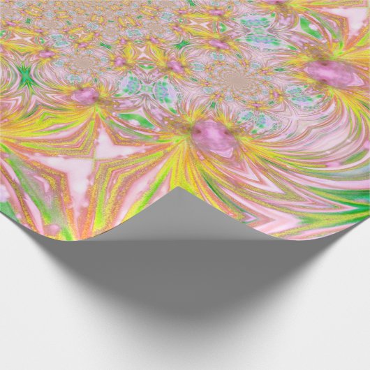 Yellow Crystal Wrapping Paper Geschenkpapier (Ecke)