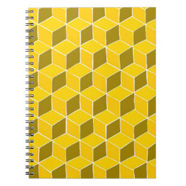 Yellow cube Quiltmuster-Notebook Notizblock