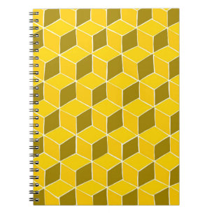 Yellow cube Quiltmuster-Notebook Notizblock