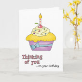 Yellow Cupcake Geburtstagskarte Karte (Gelbe Blume)