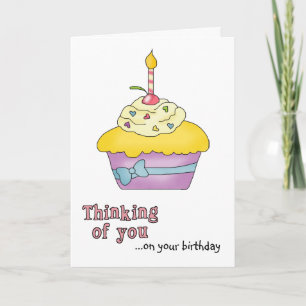 Yellow Cupcake Geburtstagskarte Karte