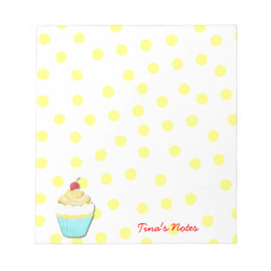 Yellow Cupcake Notepad Notizblock