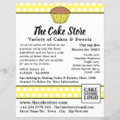 Yellow Cupcake & Polka Dot, Cake Store Werbung Flyer (Vorne)