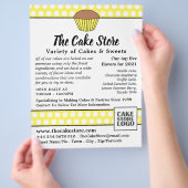 Yellow Cupcake & Polka Dot, Cake Store Werbung Flyer (Hand)