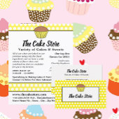 Yellow Cupcake & Polka Dot, Cake Store Werbung Flyer