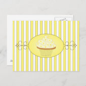 Yellow Cupcake Postkarte (Vorne/Hinten)