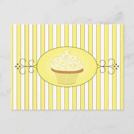 Yellow Cupcake Postkarte (Vorderseite)