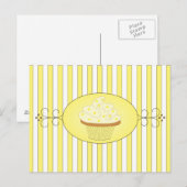 Yellow Cupcake Postkarte (Vorne/Hinten)