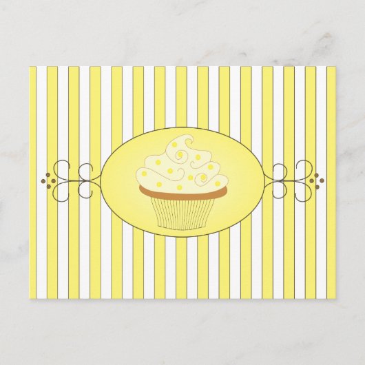 Yellow Cupcake Postkarte (Vorderseite)