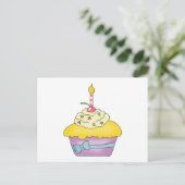 Yellow Cupcake Rezept Card Postkarte (Stehend Vorderseite)