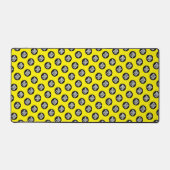 Yellow Custom Business Logo Pattern Schreibtischunterlage (Vorderseite)