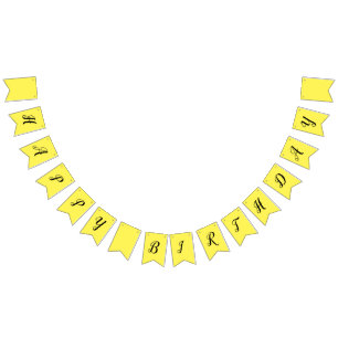 Yellow Custom Frack Party Bunting Banner