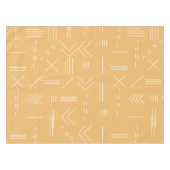 Yellow Custom Modern Boho Geometric Pattern Tischdecke (Vorderseite (Horizontal))