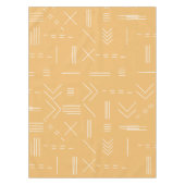 Yellow Custom Modern Boho Geometric Pattern Tischdecke (Vorderseite)