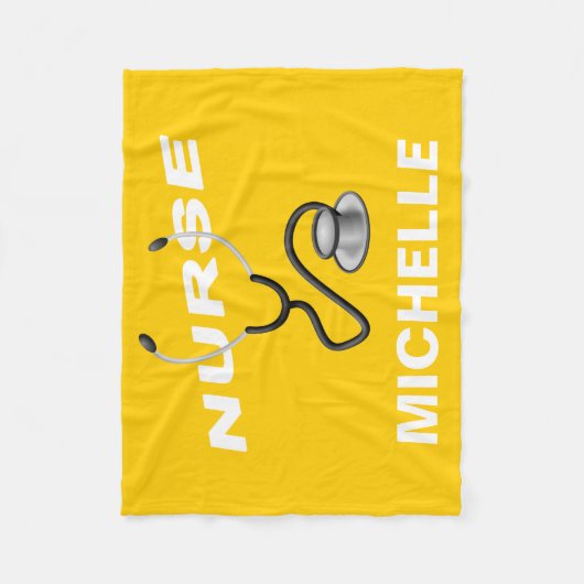 YELLOW Custom Nurname Fleecedecke (Vorderseite)