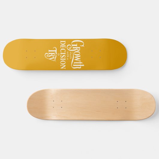 Yellow Custom Skateboard - Wachstum beginnt (Horizontal)