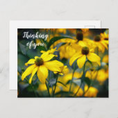 Yellow Cut Leaf Coneflower Denken Sie an Sie Postkarte (Vorne/Hinten)