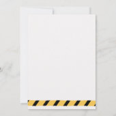 Yellow Cute Construction Truck Boys 2nd Birthday Dankeskarte (Rückseite)