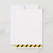 Yellow Cute Construction Truck Boys 2nd Birthday Dankeskarte (Rückseite)