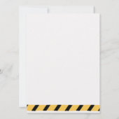 Yellow Cute Construction Truck Boys 2nd Birthday Save The Date (Rückseite)