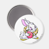 Yellow Cybunny hugging Negg Magnet (Vorderseite/Rückseite)
