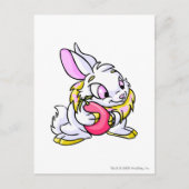 Yellow Cybunny hugging Negg Postkarte (Vorderseite)