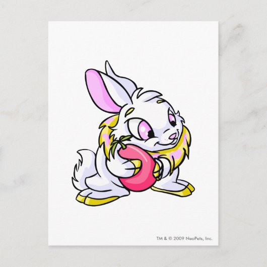 Yellow Cybunny hugging Negg Postkarte (Vorderseite)
