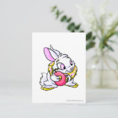 Yellow Cybunny hugging Negg Postkarte (Stehend Vorderseite)