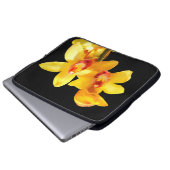Yellow Cymbidium Orchid Laptop Case (Vorne Knopf)