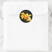 Yellow Cymbidium Orchid Stickers (Tasche)