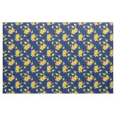 Yellow Daffodien auf Navy Blue Stoff (Fat Quarter (45,7 x 55,9 cm))