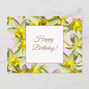 Yellow Daffodien Custom Postcard Postkarte