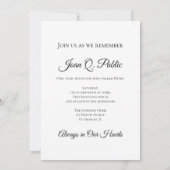 Yellow Daffodien Frühlingsfeiertag Gedenkfeier Einladung (Rückseite)