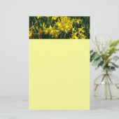 Yellow Daffodien I Cheery Spring Blumen Briefpapier (Stehend Vorderseite)