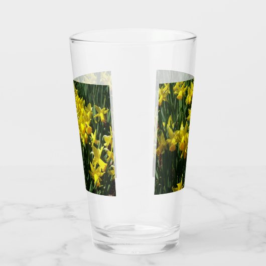 Yellow Daffodien I Cheery Spring Blumen Glas (Rechts)