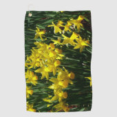 Yellow Daffodien I Cheery Spring Blumen Golfhandtuch (Vorderseite)