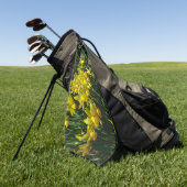 Yellow Daffodien I Cheery Spring Blumen Golfhandtuch (Gras)