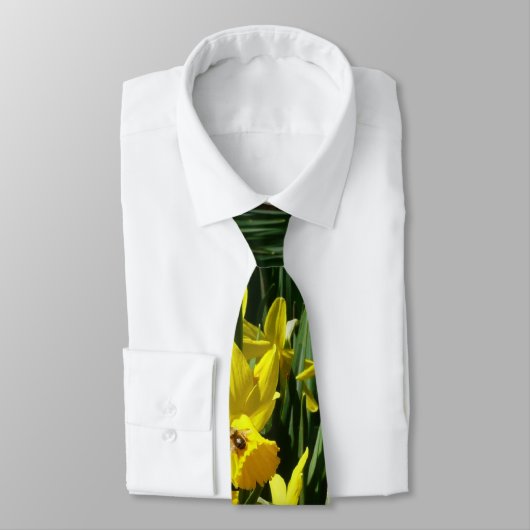 Yellow Daffodien I Cheery Spring Blumen Krawatte (Gebunden)
