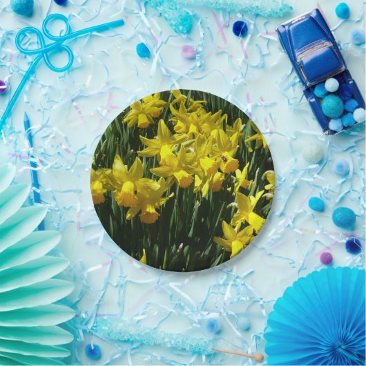 Yellow Daffodien I Cheery Spring Blumen Pappteller (Party)