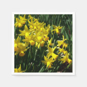 Yellow Daffodien I Cheery Spring Blumen Serviette (Vorderseite)