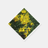 Yellow Daffodien I Cheery Spring Blumen Serviette (Ecke)