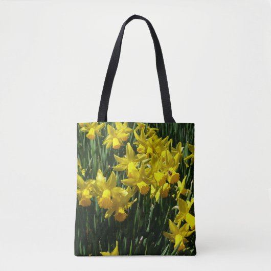 Yellow Daffodien I Cheery Spring Blumen Tasche (Vorderseite)